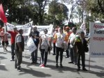 Manifestantes do SINCAB, UGT e Centrais Sindicais, fazem protestos nas ruas de Belo Horizonte no dia 11 de julho.